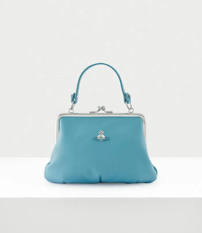 Handbags Women Vivienne Westwood Granny Frame Purse In Blue