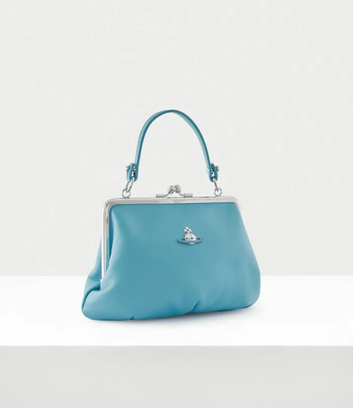 Handbags Women Vivienne Westwood Granny Frame Purse In Blue