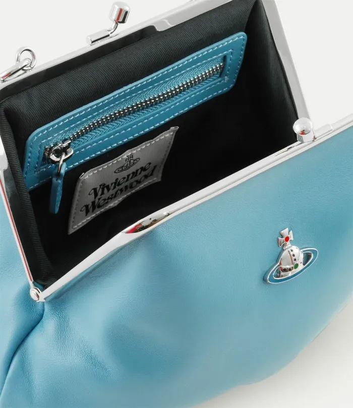 Handbags Women Vivienne Westwood Granny Frame Purse In Blue
