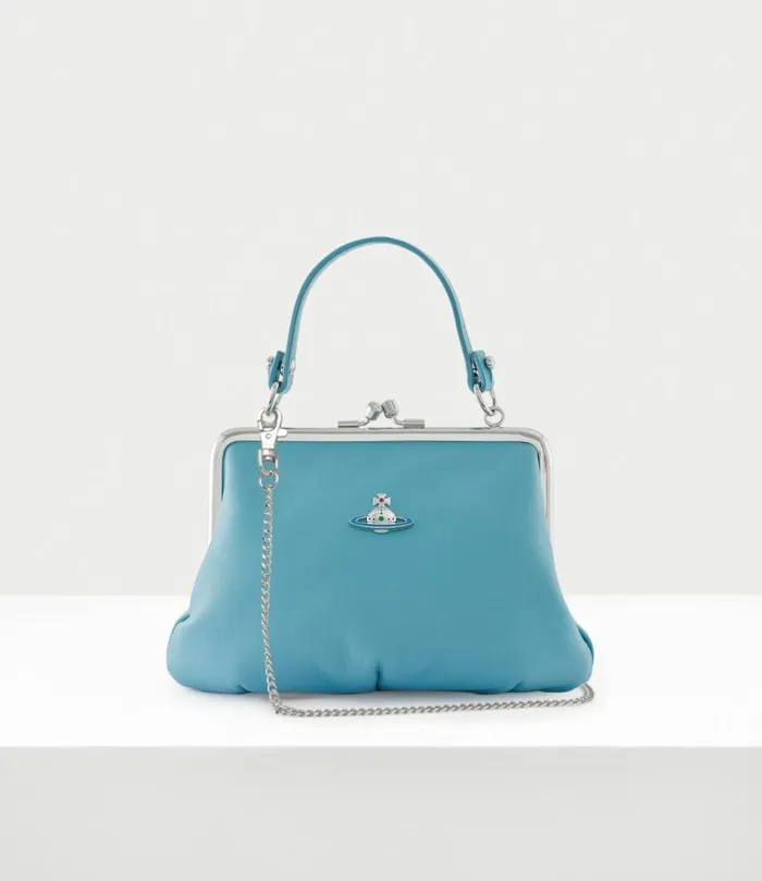 Handbags Women Vivienne Westwood Granny Frame Purse In Blue