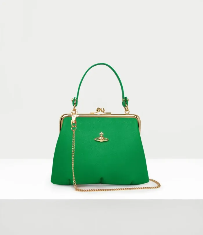 Handbags Women Vivienne Westwood Granny Frame Purse In BrightGreen