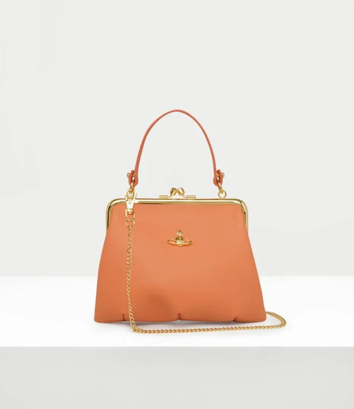 Handbags Women Vivienne Westwood Granny Frame Purse In Orange