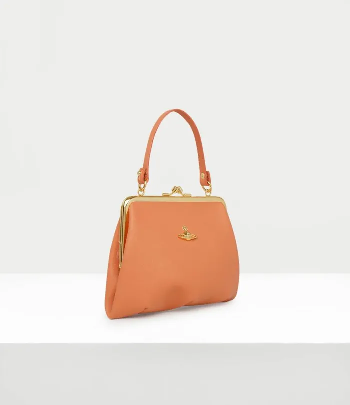 Handbags Women Vivienne Westwood Granny Frame Purse In Orange
