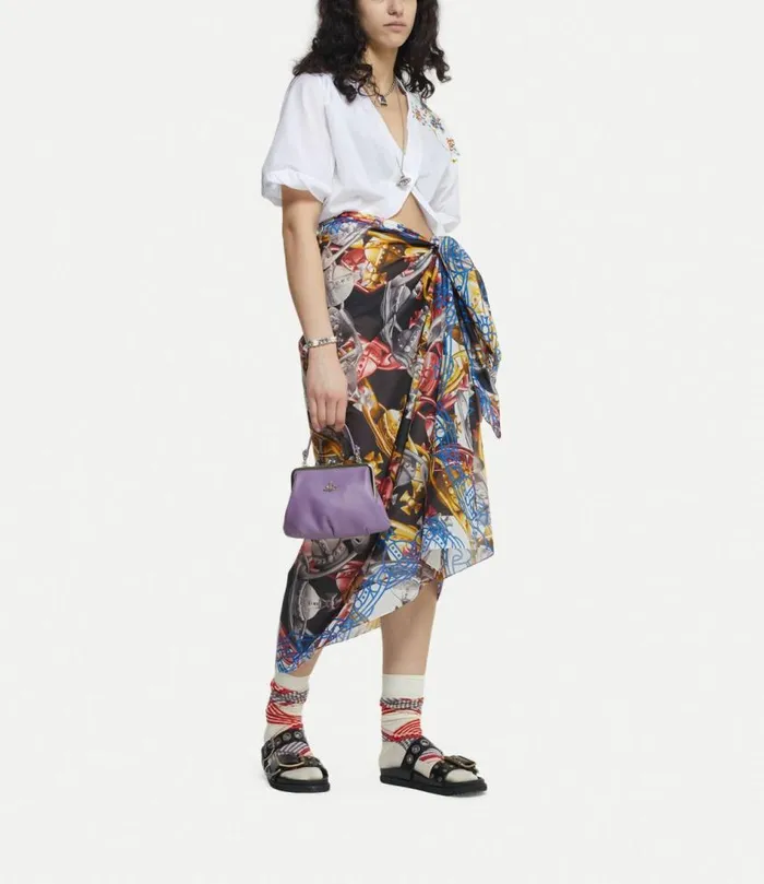 Handbags Women Vivienne Westwood Granny Frame Purse In Purple
