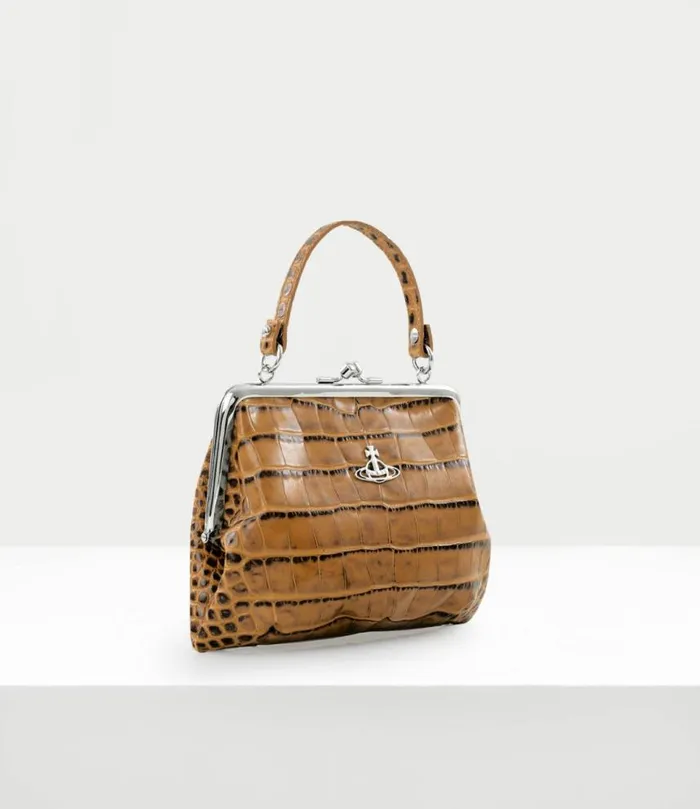 Handbags Women Vivienne Westwood Granny Frame Purse In Tan