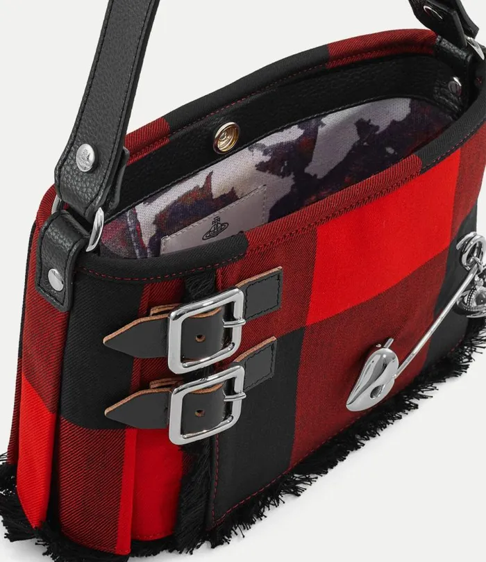 Handbags Women Vivienne Westwood Heather Shoulder Bag In RedBlack