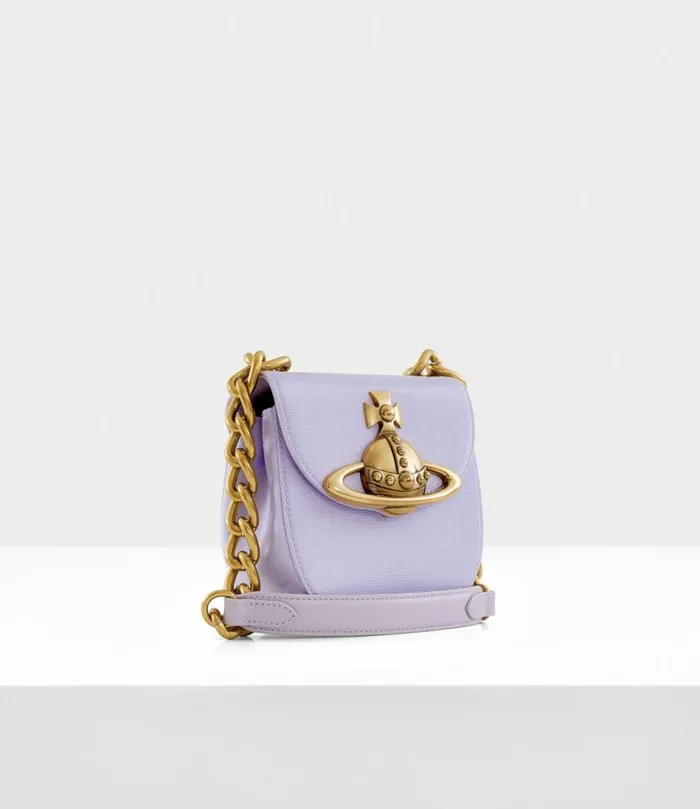 Handbags Women Vivienne Westwood Jodie Saddle Crossbody In Lilac