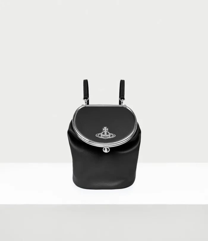 Handbags Women Vivienne Westwood Round Frame Bag In Black