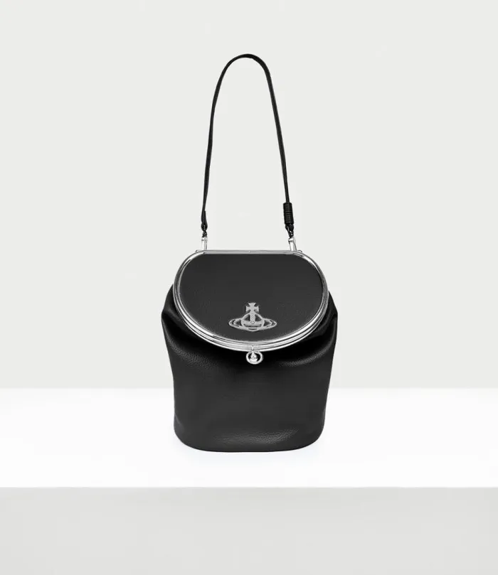 Handbags Women Vivienne Westwood Round Frame Bag In Black