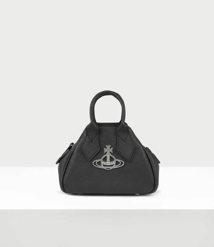 Handbags Women Vivienne Westwood Saffiano Mini Yasmine Bag In Black