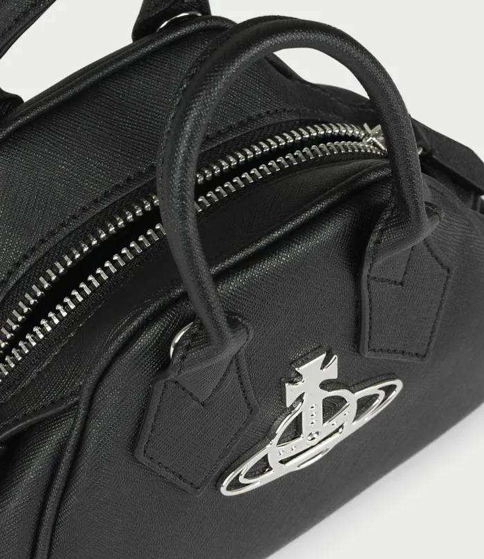 Handbags Women Vivienne Westwood Saffiano Mini Yasmine Bag In Black