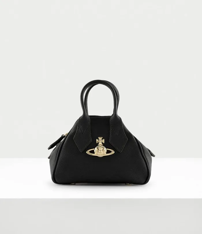 Handbags Women Vivienne Westwood Saffiano Mini Yasmine Handbag In Black