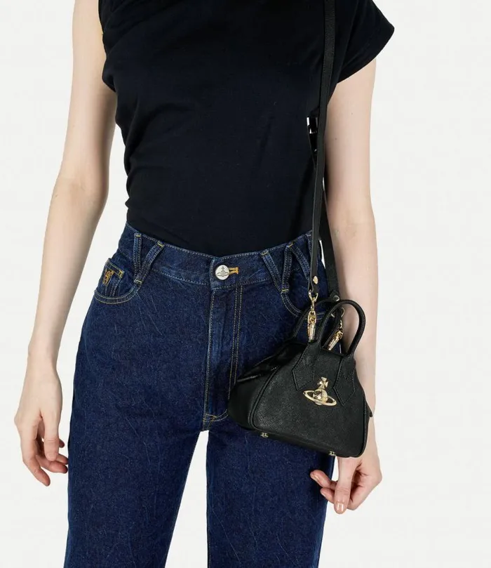 Handbags Women Vivienne Westwood Saffiano Mini Yasmine Handbag In Black