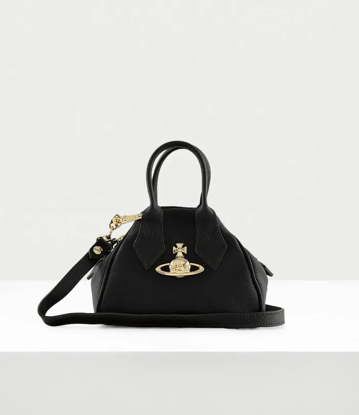Handbags Women Vivienne Westwood Saffiano Mini Yasmine Handbag In Black
