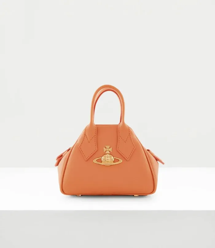 Handbags Women Vivienne Westwood Saffiano Mini Yasmine Handbag In Orange