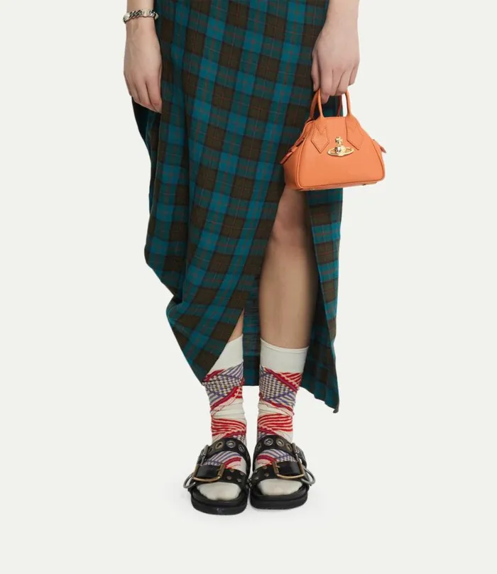 Handbags Women Vivienne Westwood Saffiano Mini Yasmine Handbag In Orange