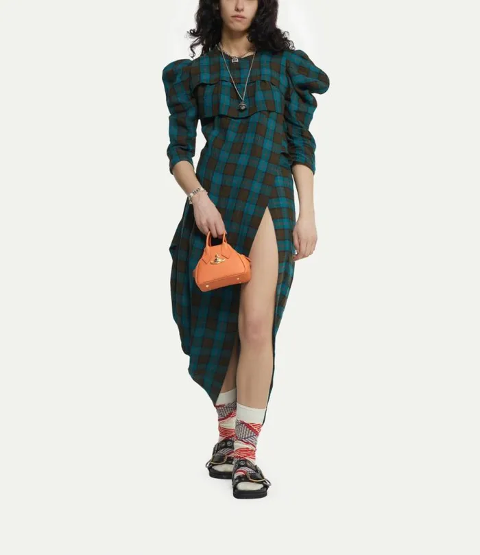 Handbags Women Vivienne Westwood Saffiano Mini Yasmine Handbag In Orange