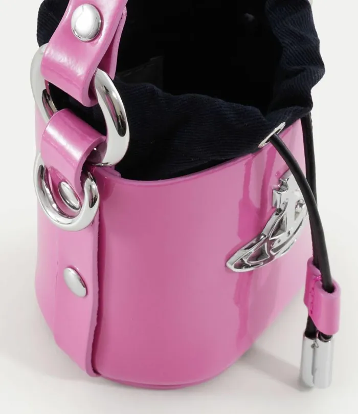 Handbags Women Vivienne Westwood Shiny Patent Mini Daisy Bag In Pink