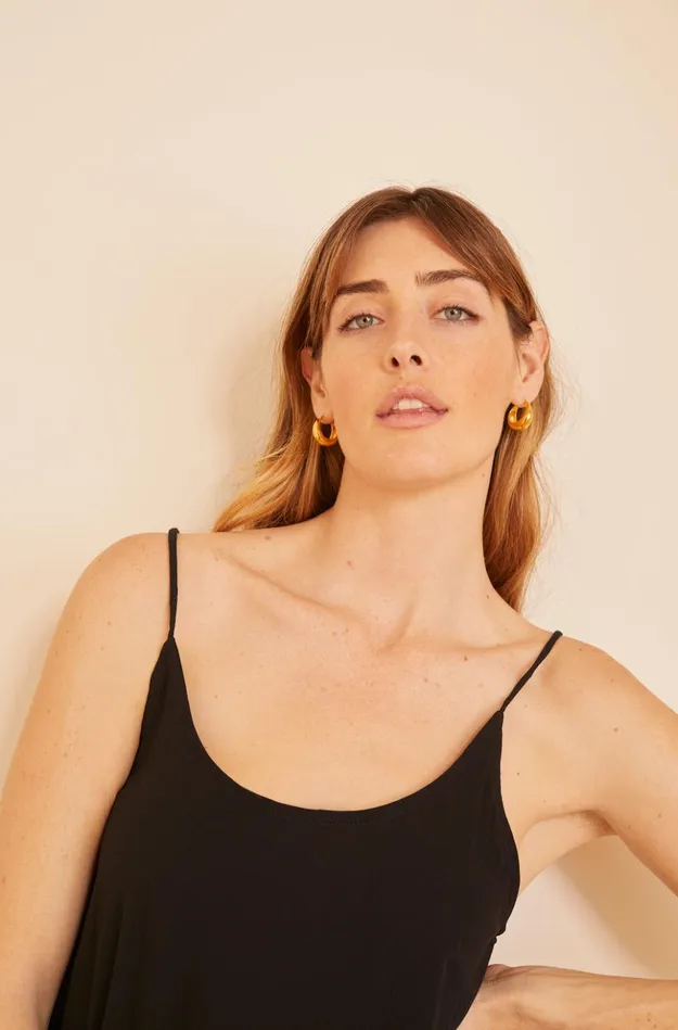 Heather Maxi Black Flat Cotton Women Natalie Martin Dresses