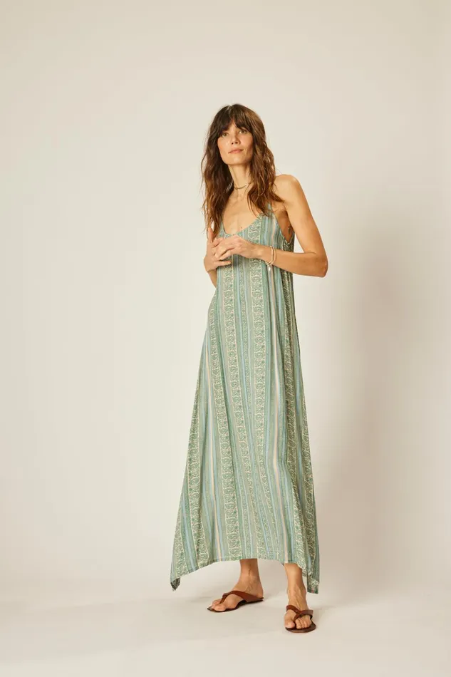 Heather Maxi Paisley Stripe Pool Women Natalie Martin Dresses