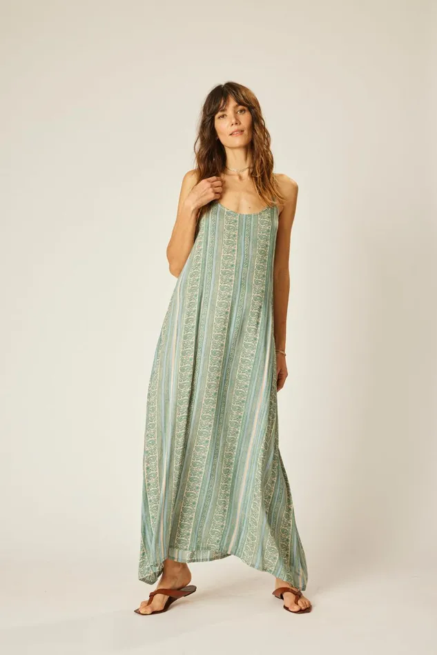 Heather Maxi Paisley Stripe Pool Women Natalie Martin Dresses