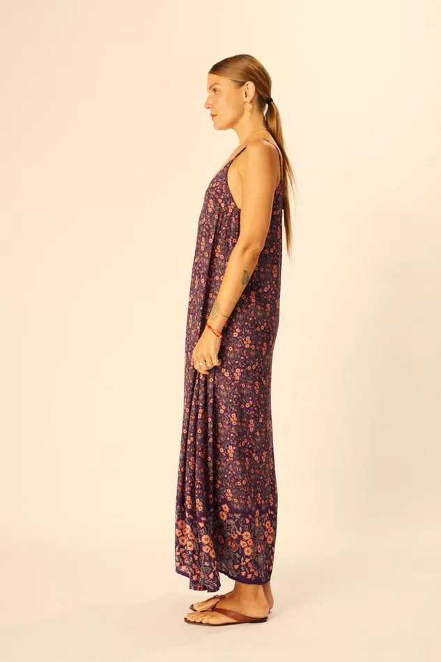 Heather Maxi Petite Fleur Aubergine Women Natalie Martin Dresses
