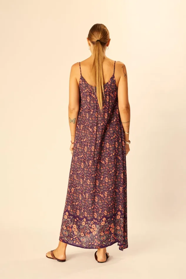 Heather Maxi Petite Fleur Aubergine Women Natalie Martin Dresses