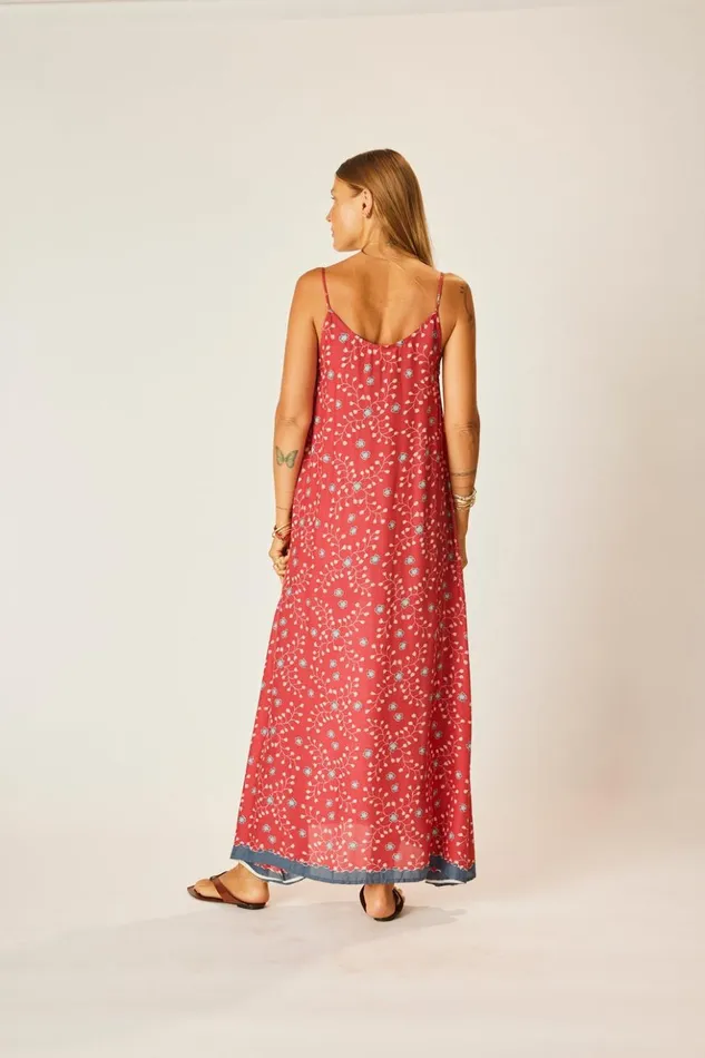 Heather Maxi Pinwheel Barn Red Women Natalie Martin Dresses