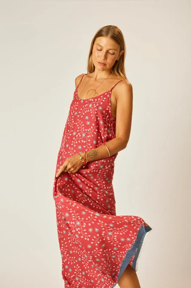Heather Maxi Pinwheel Barn Red Women Natalie Martin Dresses