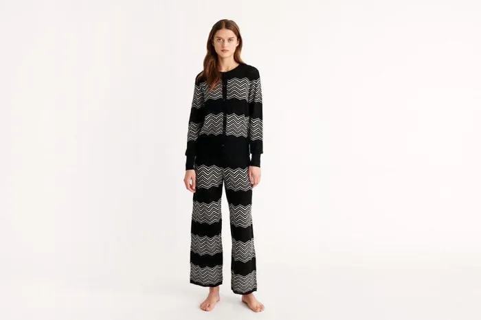 Homewear Womens Eres Club Cardigan Noirivoire