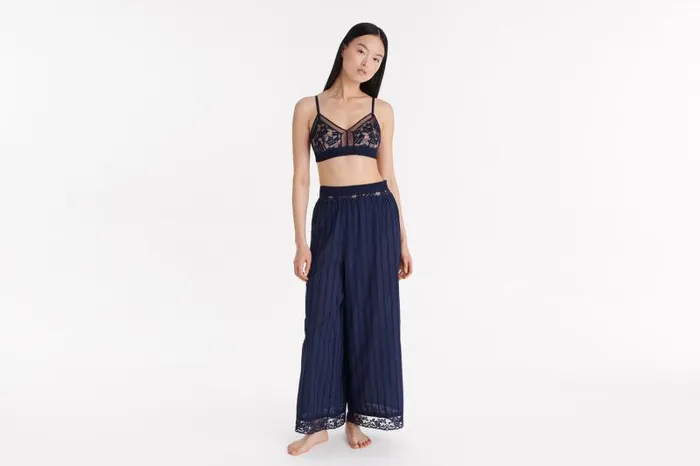 Homewear Womens Eres Coton Large Trousers Ciel De Nuit