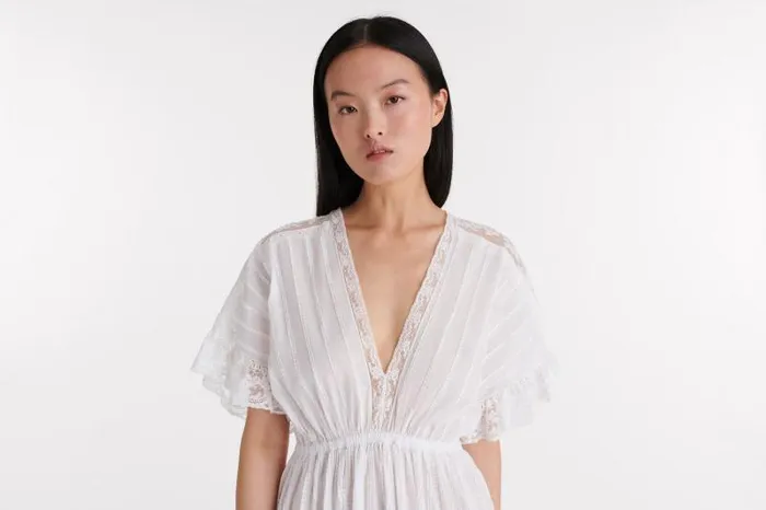 Homewear Womens Eres Douceur Long Dress Blanc