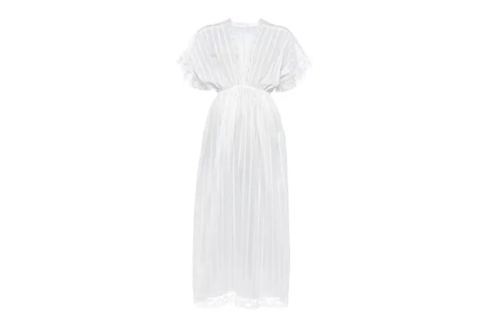 Homewear Womens Eres Douceur Long Dress Blanc