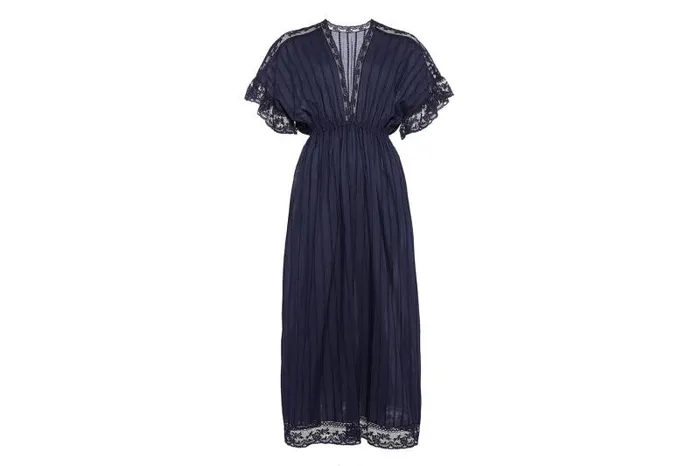 Homewear Womens Eres Douceur Long Dress Ciel De Nuit