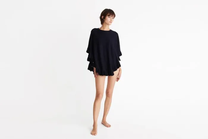 Homewear Womens Eres Edgar Poncho Nuit Noire