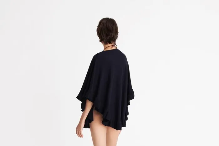 Homewear Womens Eres Edgar Poncho Nuit Noire
