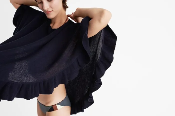 Homewear Womens Eres Edgar Poncho Nuit Noire