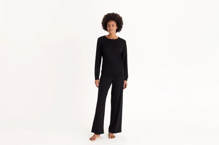 Homewear Womens Eres Feuilleton Large Trousers Noir