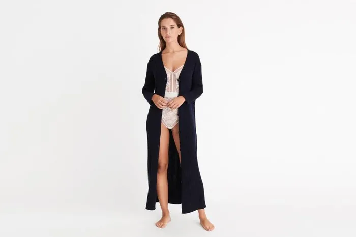 Homewear Womens Eres Flirt Long Dress Nuit Noire
