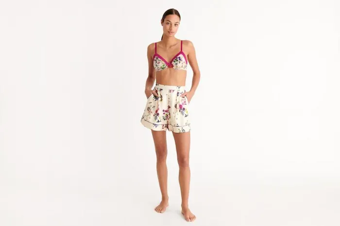 Homewear Womens Eres Ginkgo Shorts Imprime Herbier