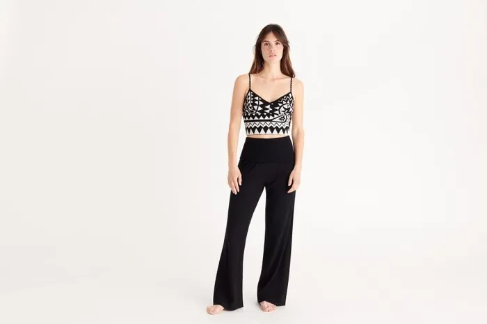 Homewear Womens Eres Minnesota Crop Top Noirivoire