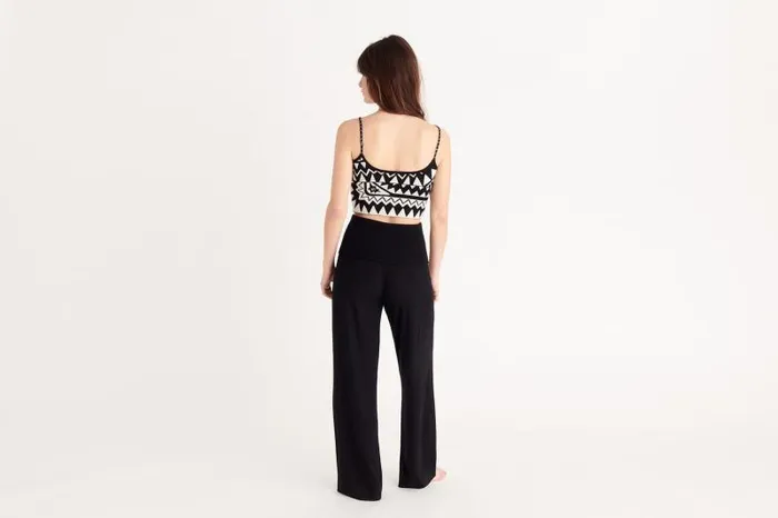 Homewear Womens Eres Minnesota Crop Top Noirivoire