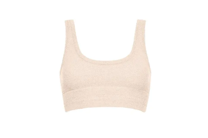Homewear Womens Eres Ombrage Crop Top Bra Calcaire