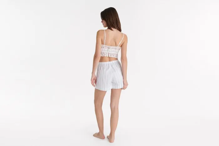 Homewear Womens Eres Perle Crop Top Bra Blanc