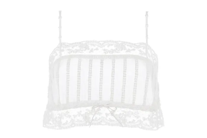 Homewear Womens Eres Perle Crop Top Bra Blanc