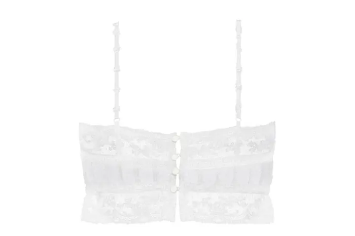 Homewear Womens Eres Perle Crop Top Bra Blanc