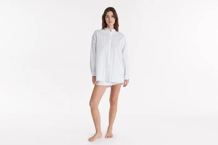 Homewear Womens Eres Vacances Shirt Bleublanc
