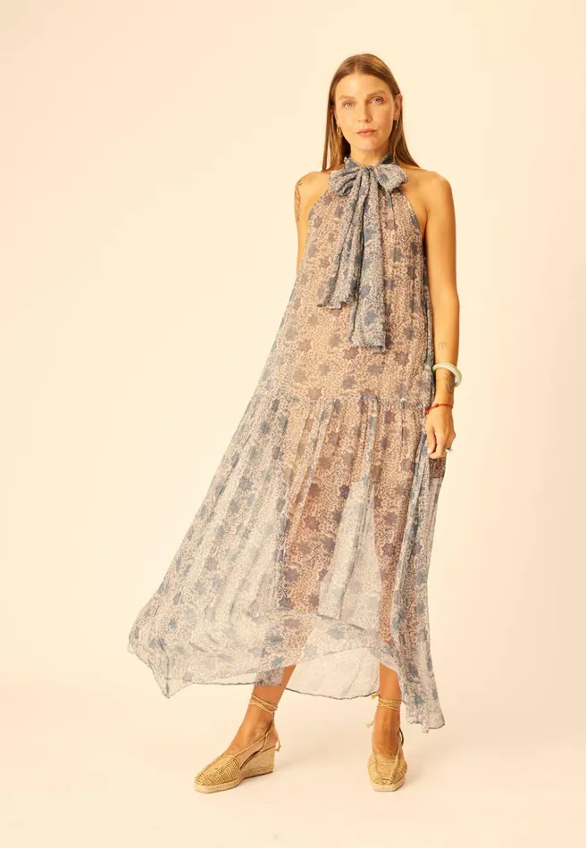 Indiana Maxi Snowflake Sea Women Natalie Martin Dresses