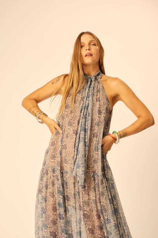 Indiana Maxi Snowflake Sea Women Natalie Martin Dresses