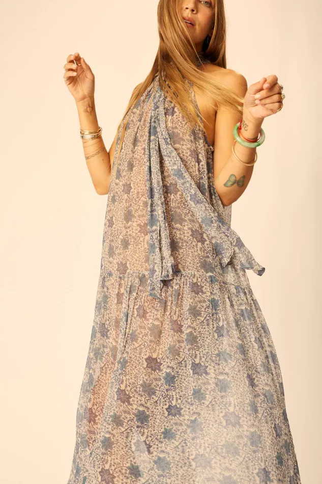 Indiana Maxi Snowflake Sea Women Natalie Martin Dresses
